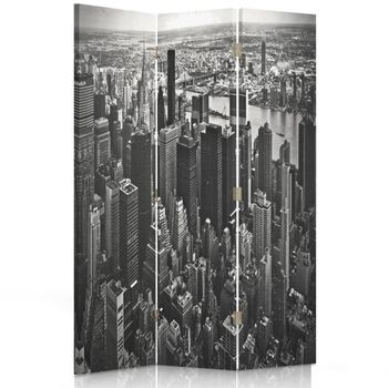 Biombo Nyc Skyline - Separador De Ambientes Cm. 110x150 (3 Paneles)