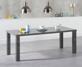 Atlanta 200cm Dark Grey High Gloss Dining Table