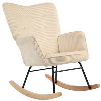 Mecedora Para Salón Y Dormitorio Con Respaldo Alto Y Reposabrazos.