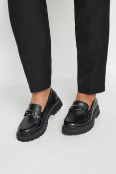 Mocasines Negros Anchos Con Suela Gruesa