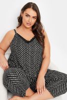 yours pijama capri negro moteado de tirantes