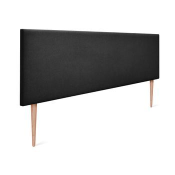 Cabecero De Tela Aqualine Liso 150x105cm Con Patas Camas 150 - Negro