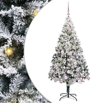 Árbol De Navidad Artificial 180 Cm Pvc Y Acero Y Plástico Vidaxl