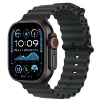 apple watch ultra 2 gps  cellular 49mm caja negra titanio con correa ocean band negra