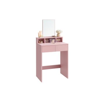 Tocador Mesa de Maquillaje con Espejo, Rosa Jalea