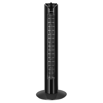 Aigostar Benson - Ventilador de Torre, 3 Velocidades, Oscilación de 85º, Silencioso, Temporizador 120 min, 82 cm de Alto, Diseño Compacto, Fácil Instalación. Ventilador de Pie Portátil 45W