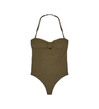 Emporio Armani para mujer. EW003297_AF20247 Bañador Olivia verde (XS), Beachwear, Poliéster