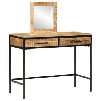 Mesa De Tocador Marrón 100 X 40 X 120 Cm Madera Maciza De Mango Vidaxl