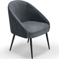 sillon de diseno - tapizado en terciopelo - wasda gris claro