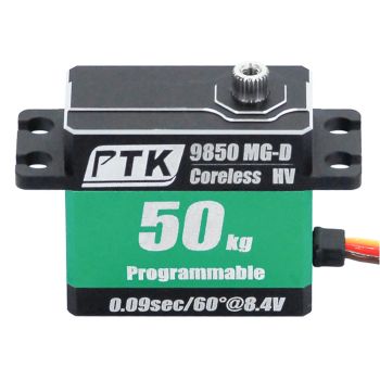 PTK 9850 MG-D 50kg Servomotor Digital Metal de Alto Par Impermeable para Coche Robot Escalador RC