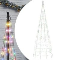 arbol de navidad en asta de bandera 550led colores 300 cm