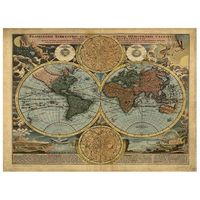 legendarte - cuadro lienzo impresion digital - mapa antiguo no 62 - decoracion pared cm 40x50