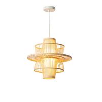lampara colgante de mimbre lotus r estilo oriental hecha a mano e27 doble capa d45cm con farol de bambu en forma de flor de loto
