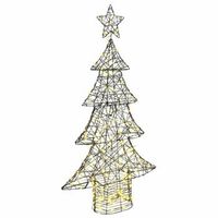 arbol de navidad 160 led calido 150 cm ratan vidaxl
