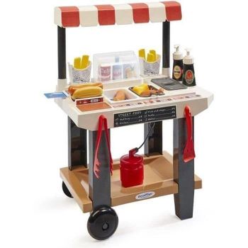 Carrito de cocina Ecoiffier 100% Chef Street Food 25 piezas desde 18 meses