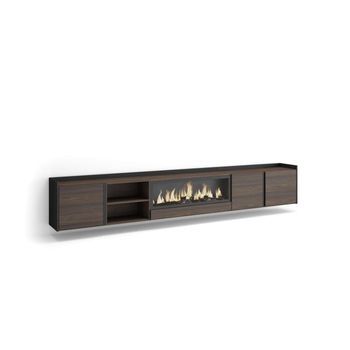 Mueble Tv Viñuela-01 Con Chimenea Y Luces Led