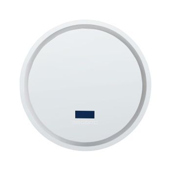 Espejo De Baño Led Moderno Redondo Con Altavoz Bluetooth 60 X 60 Cm Plateado Brognon