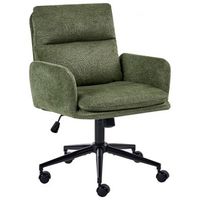 silla de oficina tapizada en tela giratoria ajuste de altura del asiento verde constantia