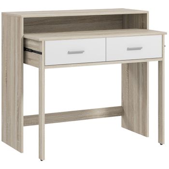Mesa consola 95x35x87 cm roble