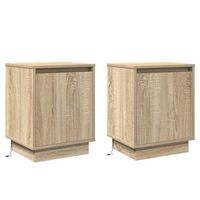 armario de noche 2 uds roble sonoma 39 x 345 x 50 cm vidaxl