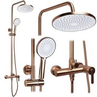 conjunto de ducha js-h1190brg ontario brush copper