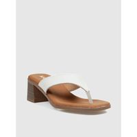 kamome sandalias sandalia de dedo baki blanco para mujer