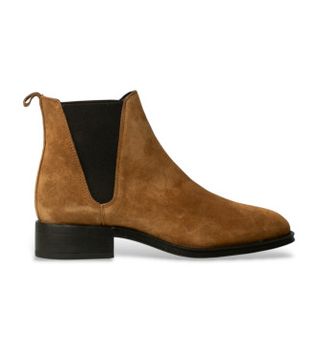 Alpe para mujer. 234911 Botines de piel Couture cuero (37), Marrón, 3 a 5cm, Cremallera, Casual