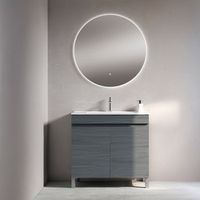 mueble stephanie 90 cm 2p fresno gris pack mueble  lavabo