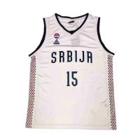 camiseta nikola jokic serbia - peak paris 2024 blanca