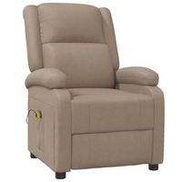 sillon de masaje de cuero sintetico color capuchino vidaxl