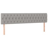 cabecero accesorio para dormir mueble de dormitorio acolchado 2 piezas 90 x 7 x 7888 cm tela gris claro tdl0206395