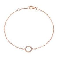 pulsera circular de oro rosa 18 quilates para mujer
