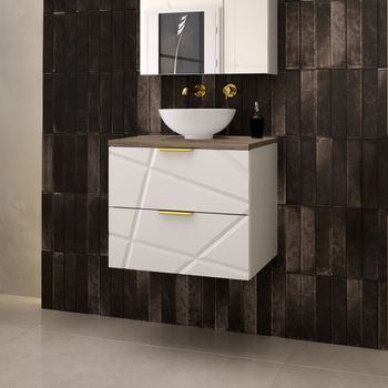 Mueble lavabo individual 60cm y madera paneles de melamina y mdf
