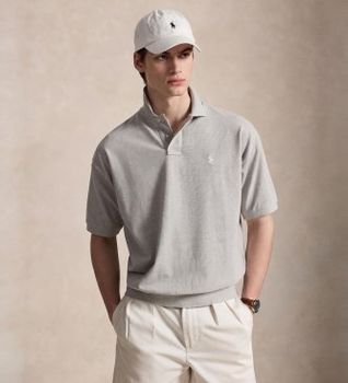 Polo Ralph Lauren para hombre. 710B18907001 Polo de piqué Relaxed Fit gris (L), Casual, Algodón, Manga corta