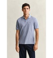 gant para hombre 2014102 polo en dos tonos azul s casual algodon manga corta