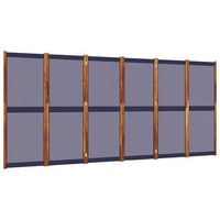 biombo divisor de 6 paneles azul oscuro 420x180 cm vidaxl