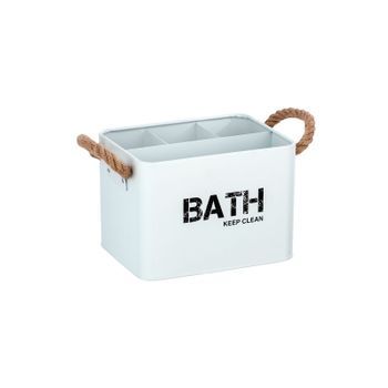Cesta De Baño Con Compartimentos Gara Wenko Blanco