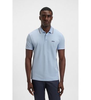 BOSS para hombre. 50469055 Polo Paddy azul (XXL), Casual, Algodón, Manga corta