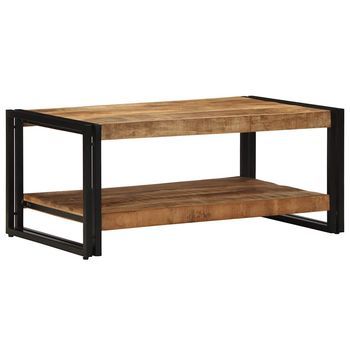 Mesa De Centro 90x50x38 Cm De Madera Maciza De Mango Vidaxl