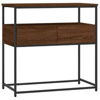 mesa consola madera de ingenieria marron roble 75x40x75 cm vidaxl
