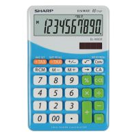 sharp el-m332 calculadora 10 digitos azul