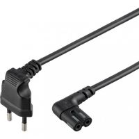 goobay cable de alimentacion acodado iec-320c7 para playstation 1m negro