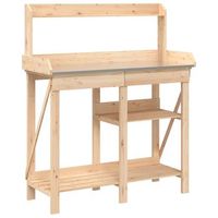 banco para macetas con estantes de madera maciza de abeto