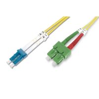 cable de fibra optica digitus sc apc a lc pc monomodo os2 1 m duplex amarillo