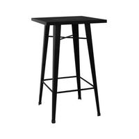 mesa torix alta cuadrada 60 cm de acero reforzado 1086060 cm - negro
