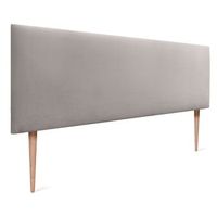 dhome cabecero de terciopelo liso 160x105 con patas camas 150160 - beige