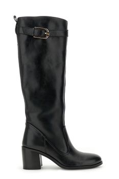 botas de piel con hebilla decorativa black 37