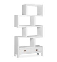 libreria de madera de mindi blanco alt 190 cm