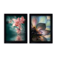 cuadro decorativo enmarcado syc7436502415456 multicolor 35x45 cm 2 piezas