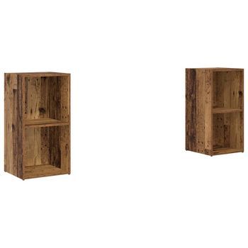 Conjunto De Mueble De Tv 2 Uds | Mueble De Salón | Gabinete De Tv Madera Vieja 72 X 35 X 36,5 Cm